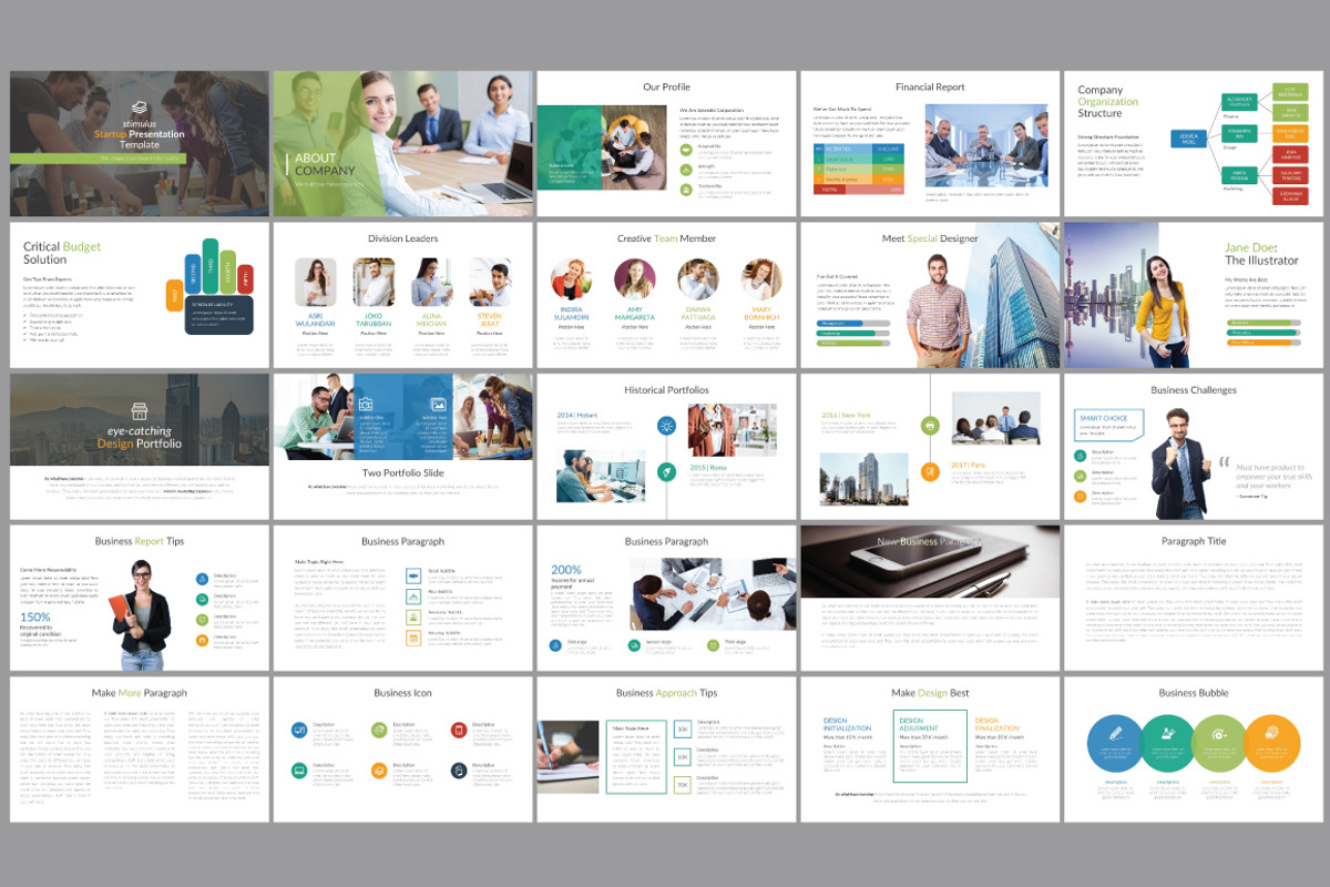 Premium Pitch Deck Template, a Presentation Template by GreenDesign (Photo 1 of 5)