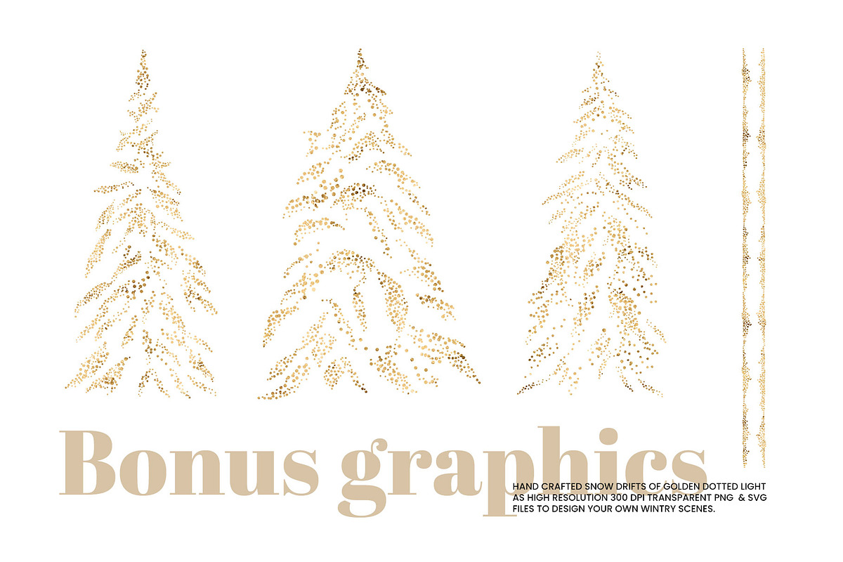 36 Winter Fairy Lights Gold Clipart, a Pattern Graphic by Blixa 6 Studios (Photo 14 of 19)