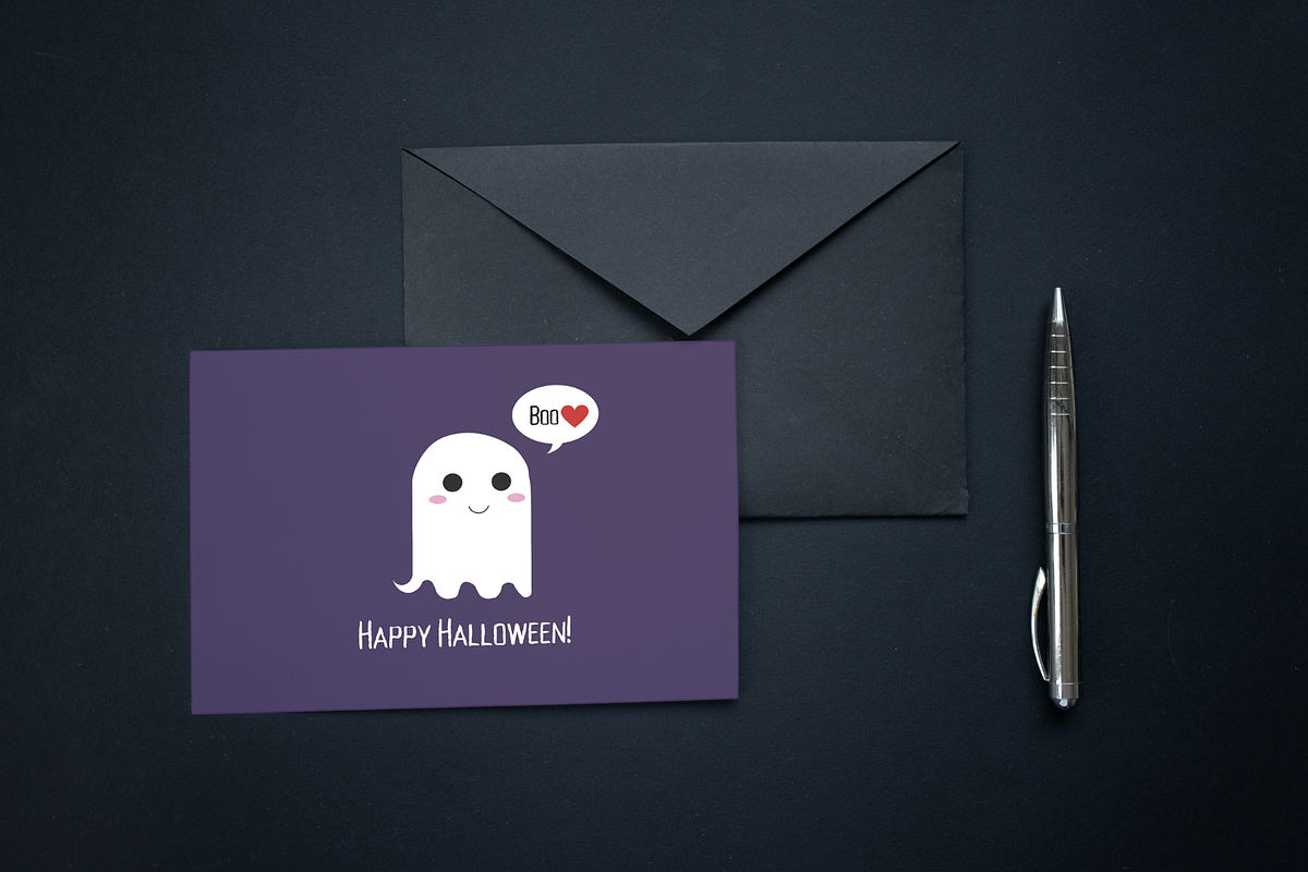 Simple Halloween Ghosts, a Seasonal Illustration by Raafeya's Crafts (Photo 2 of 4)