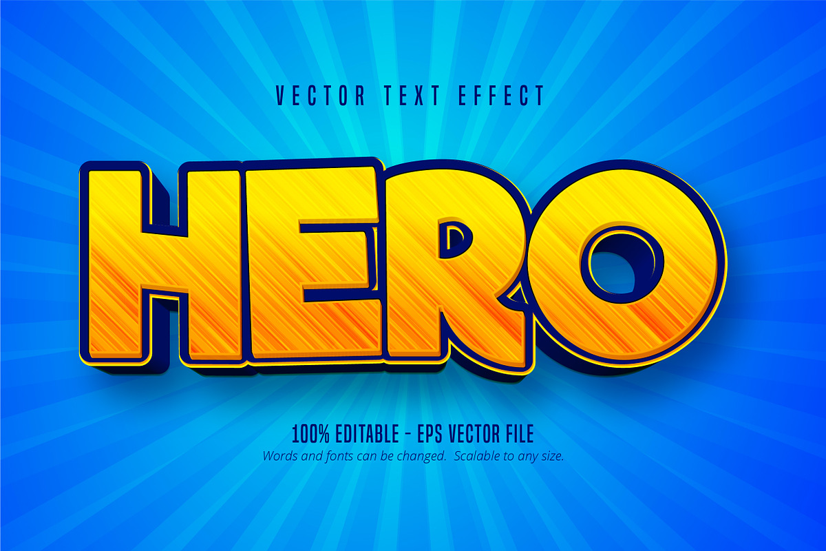 Cartoon style editable text effect, a Brushes & More by designvectx ...