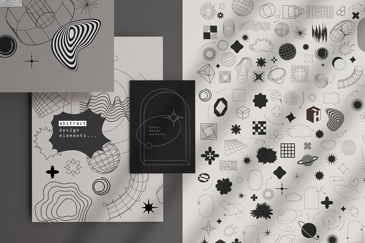 Abstract geometric elements, a Decorative Illustration by Merfin (Photo 1 of 10)
