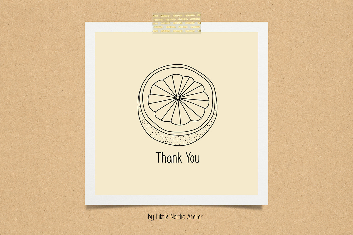 Citrus Botanicals Procreate Stamps, a Brush Add-On by Little Nordic Atelier (Photo 6 of 6)
