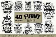 Funny SVG bundle 40 designs, an Illustration by BlackCatsMedia (Thumbnail 4 of 5)