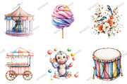 Cotton Candy Circus Pastel Carnival, an Illustration by designcity5 (Thumbnail 2 of 5)
