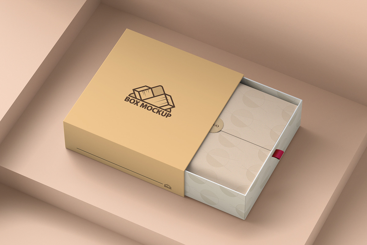 Square Gift Box Mockups, a Packaging Mockup by graphicstuff.std (Photo 7 of 10)