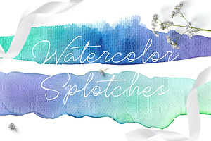 Watercolor gradient splotches