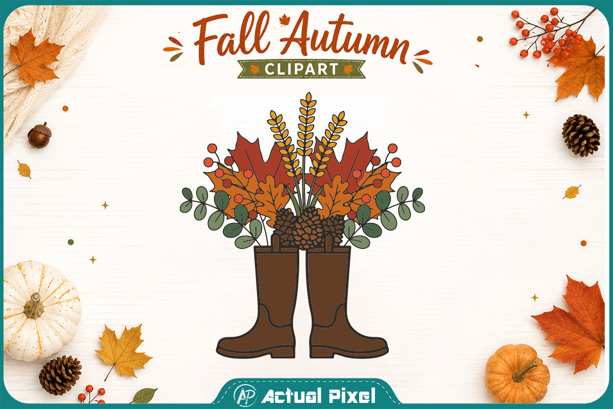 Fall Autumn Clipart Bundle, a Seasonal Illustration by Actual Pixel (Photo 2 of 21)