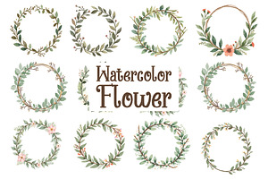Green Leaf Wreath Bundle, an Illustration by balal