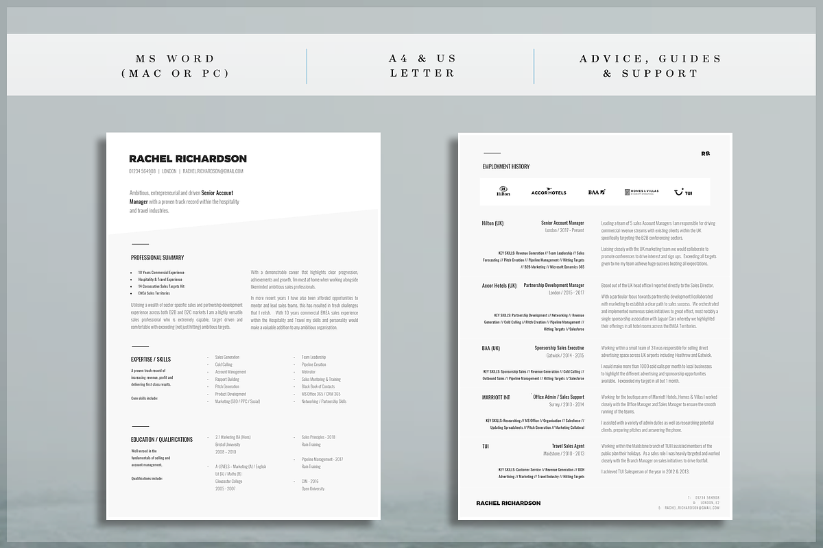 Professional CV, a Resume Template by introDuice - CV / Resumes (Photo 3 of 7)