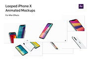 Animated iPhone X Mockup for AE, an iPhone Mockup by ls.graphics (Thumbnail 1 of 4)