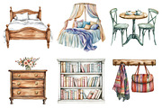 Watercolor Furniture Clipart Bundle, an Illustration by Daily.Designs (Thumbnail 3 of 5)