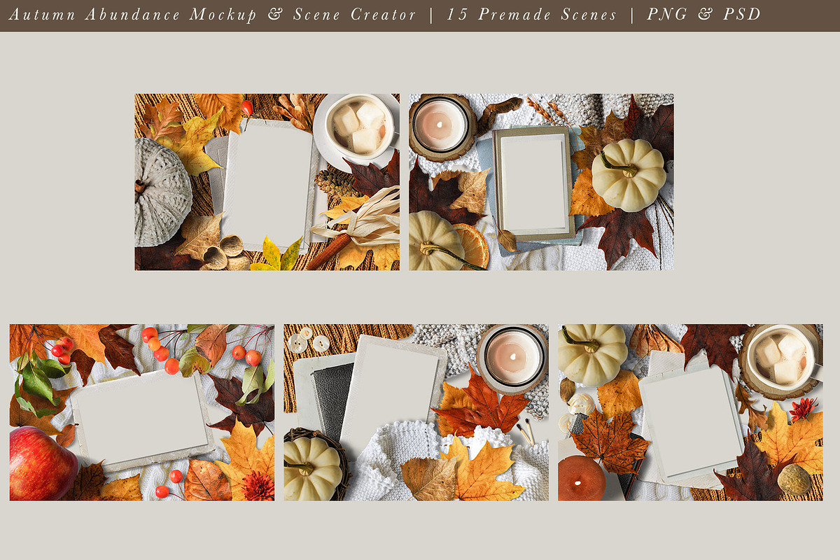 Autumn Abundance Mockup Scene Creator