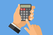 Hands with Smartphones, Calculator, an Education Illustration by TAlex (Thumbnail 6 of 7)