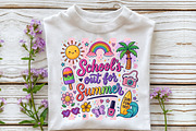 School out Summer Cute Doodle PNG, a Work Illustration by Sublimation Artist (Thumbnail 3 of 9)