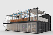 3D Model Container Cafe 16, an Architecture 3D Model by SR 3D Visual (Thumbnail 11 of 20)