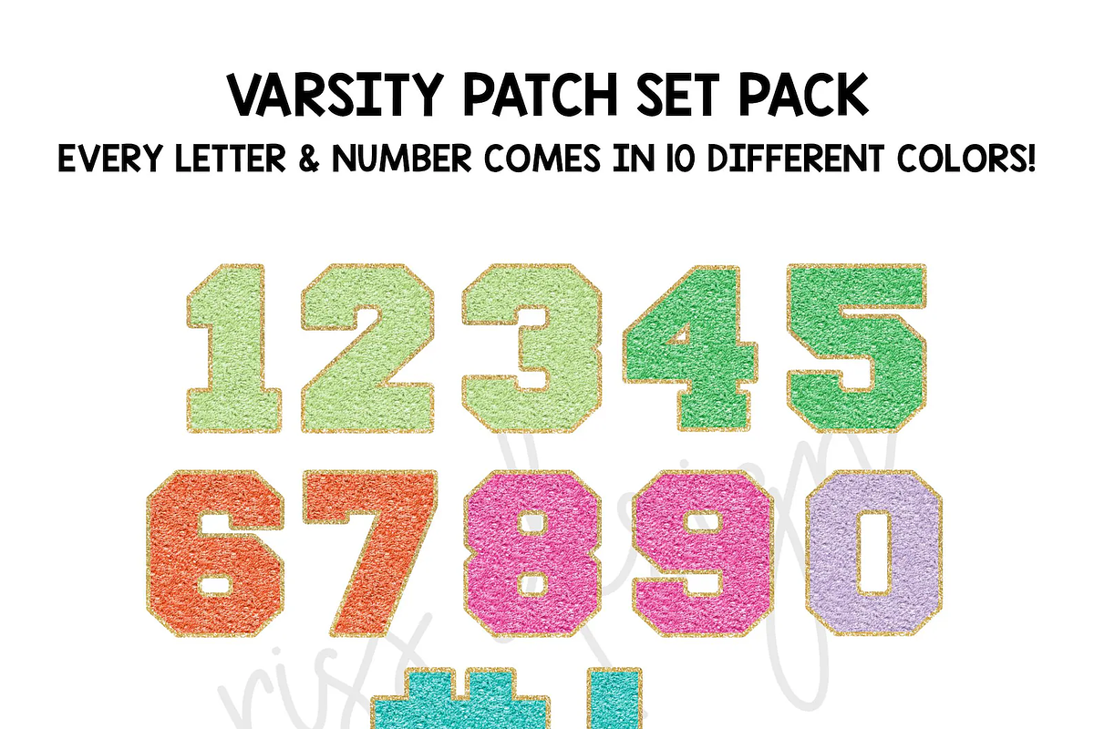 Varsity Faux Chenille Alphabet PNGs, an Object Graphic by RissDesign (Photo 4 of 7)