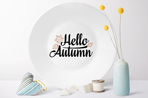 Hello Fall Lettering Mini Bundle Svg