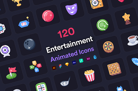 Entertainment Animated Icons, an Icon by Vectors Market