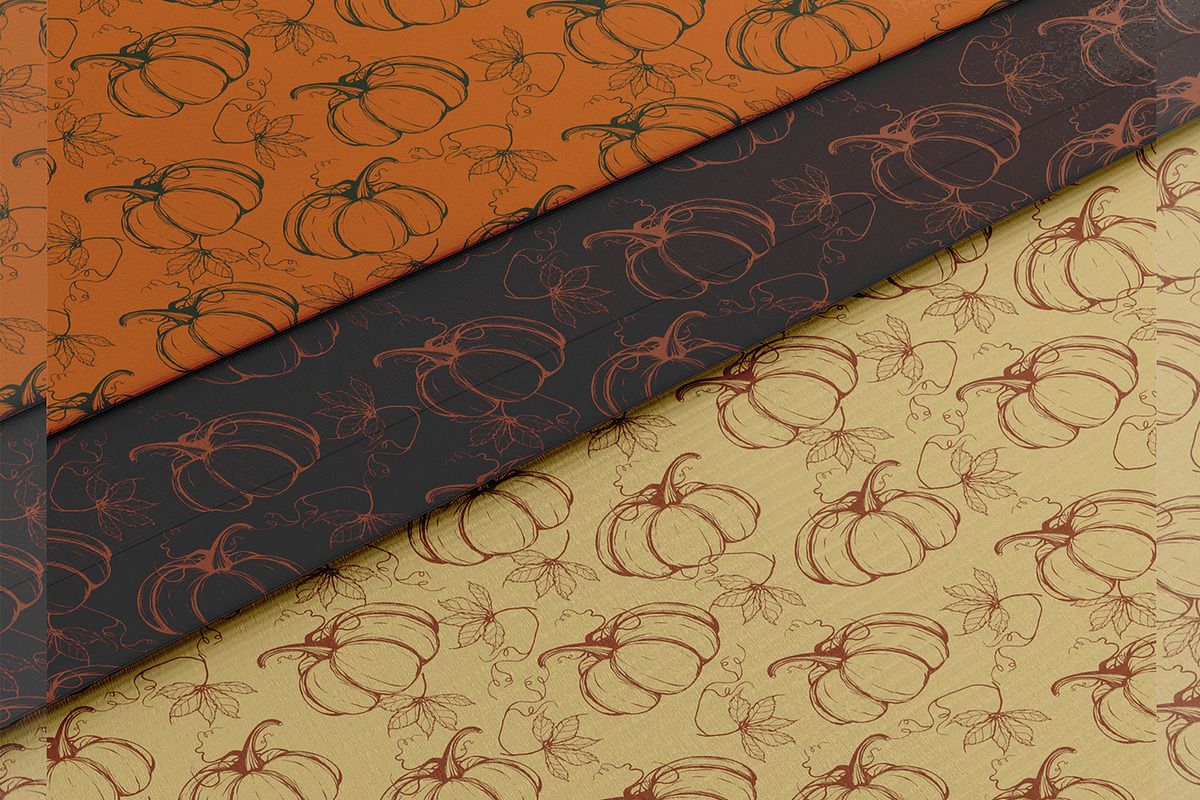 Cozy Autumn Pumpkin Patterns, a Pattern Graphic by NatalieArtsDenysenko (Photo 3 of 9)