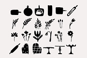 216 BAKERY CLIPART - VECTOR SHAPES, a Decorative Illustration by JuDesign (Thumbnail 12 of 21)