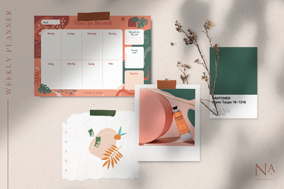 Daily & Weekly Planner, a Stationery Template by NassyArt (Photo 2 of 6)