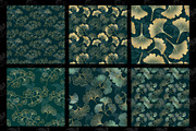 Teal and Gold Ginkgo Digital Paper, a Texture Graphic by Digital Curio (Thumbnail 4 of 5)