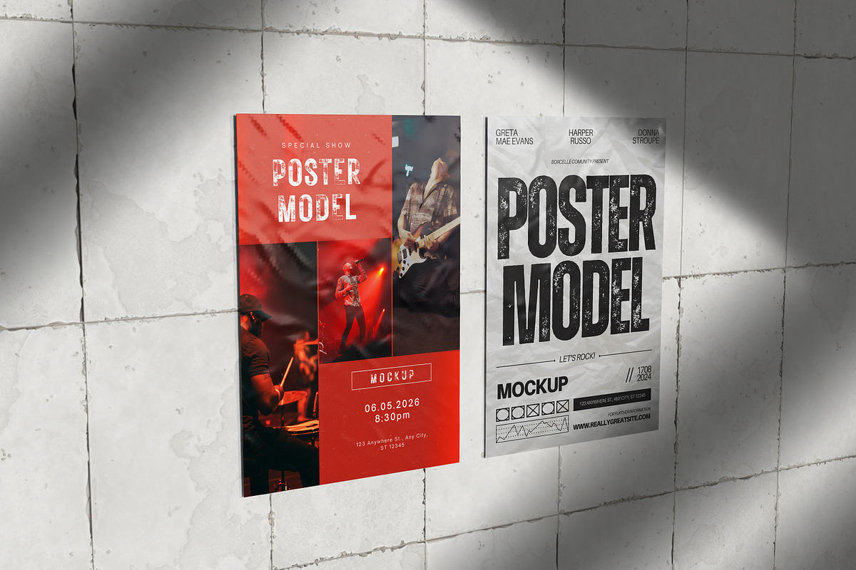 Poster Model mockup, an Advertising Mockup by Twins_studio926 (Photo 4 of 5)