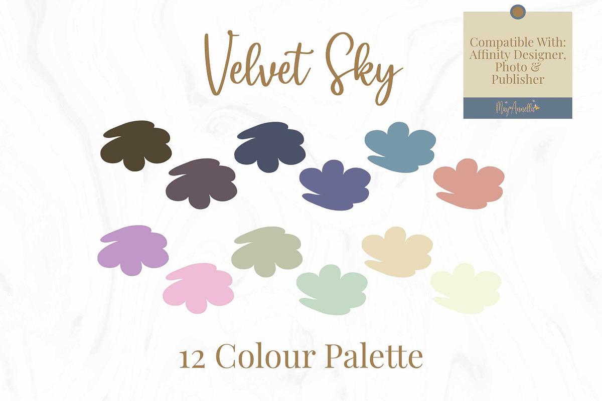 Affinity Designer 12 Colour Palette, a Palette Add-On by May Annella (Photo 1 of 2)