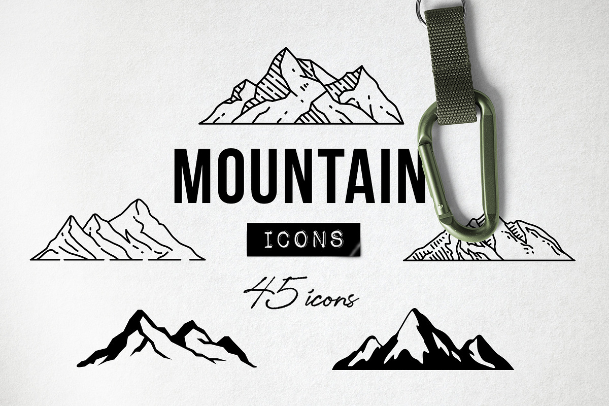 45 Mountain Icons - Logo Icons, an Icon by Hatch Design Workshop (Photo 12 of 12)