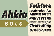 Ahkio Bold, a Font by Mika Melvas (Thumbnail 1 of 6)