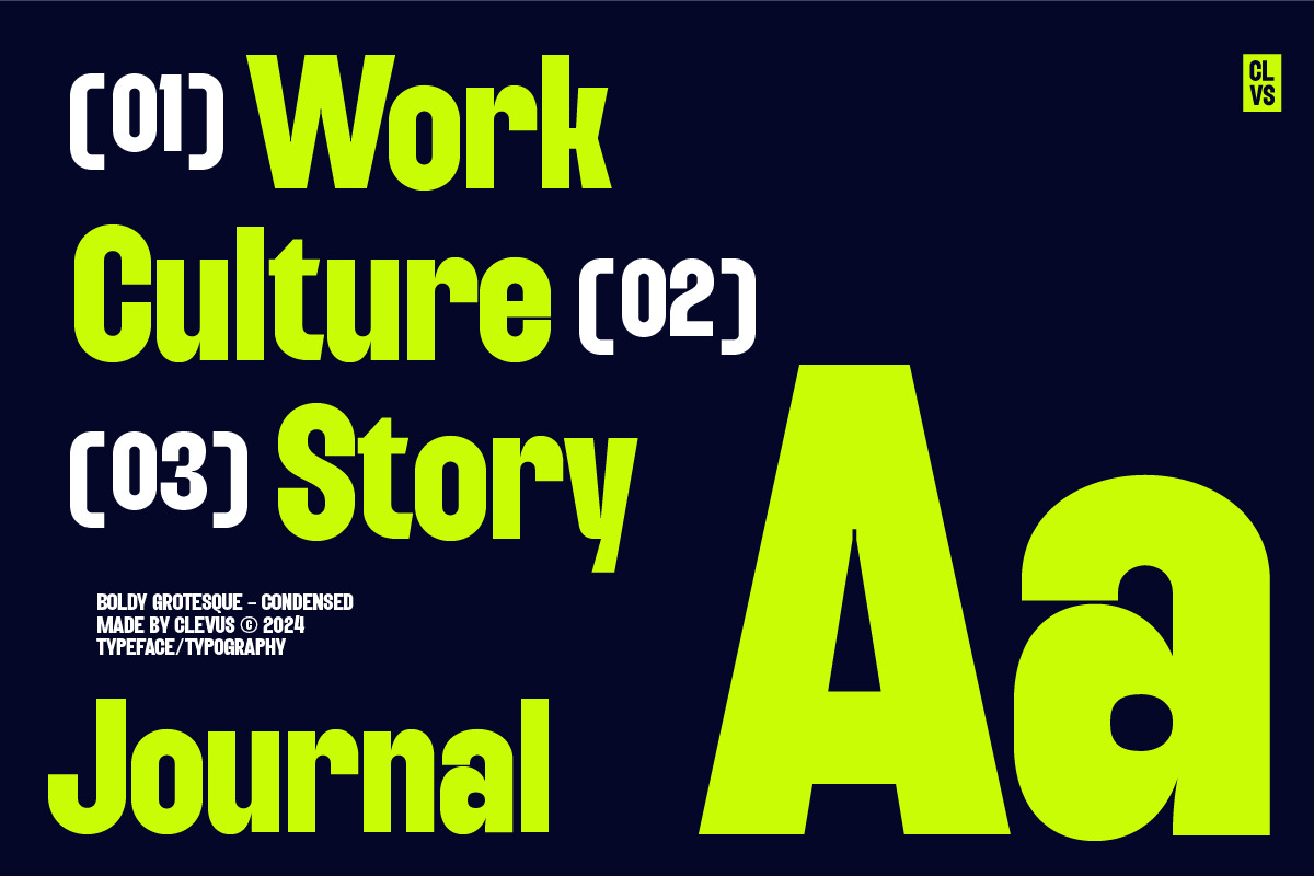 Boldy Grotesque | Condensed Font, a Sans Serif Font by ClevUs (Photo 8 of 13)