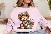 Whimsical Easter Cat Clipart Bundle, an Illustration by Canvas Craft (Thumbnail 7 of 7)