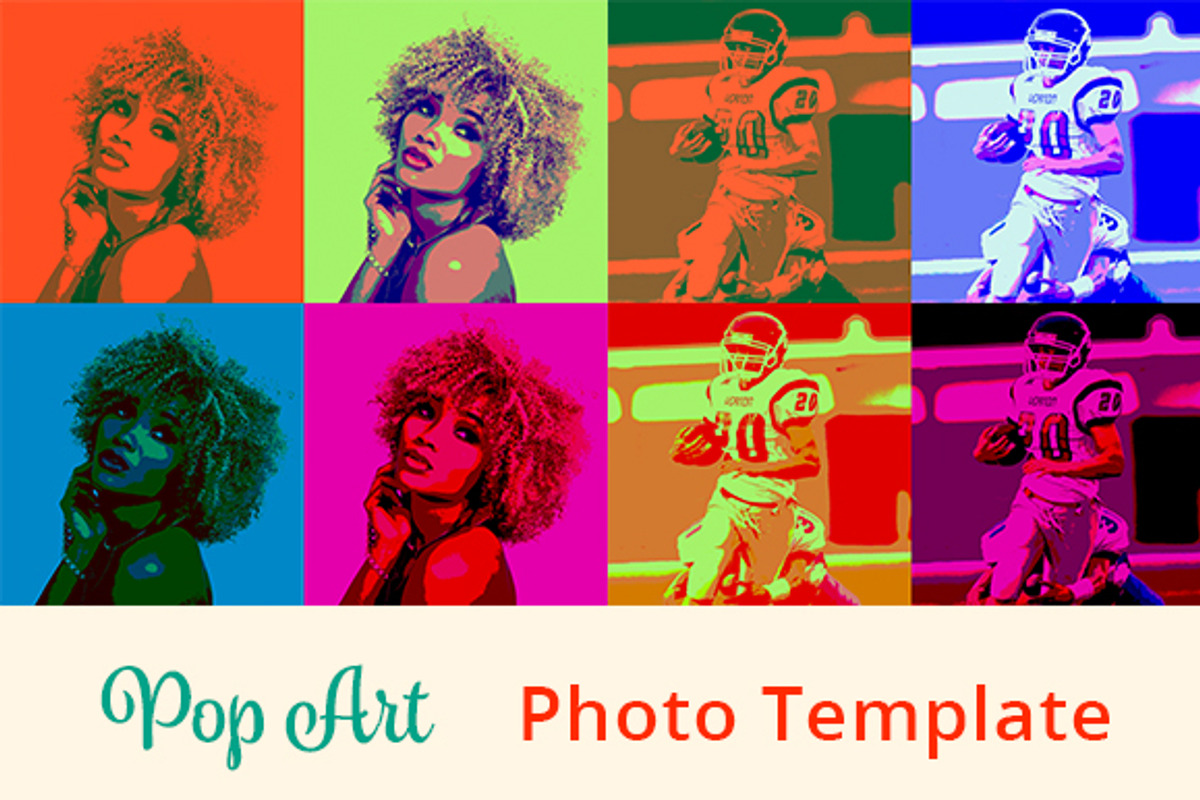 Pop Art PSD Template, an Action Add-On by Viktor (Photo 1 of 4)
