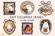Cozy Halloween Frames PNG Clipart, a Seasonal Illustration by LemonDesign (Thumbnail 1 of 6)
