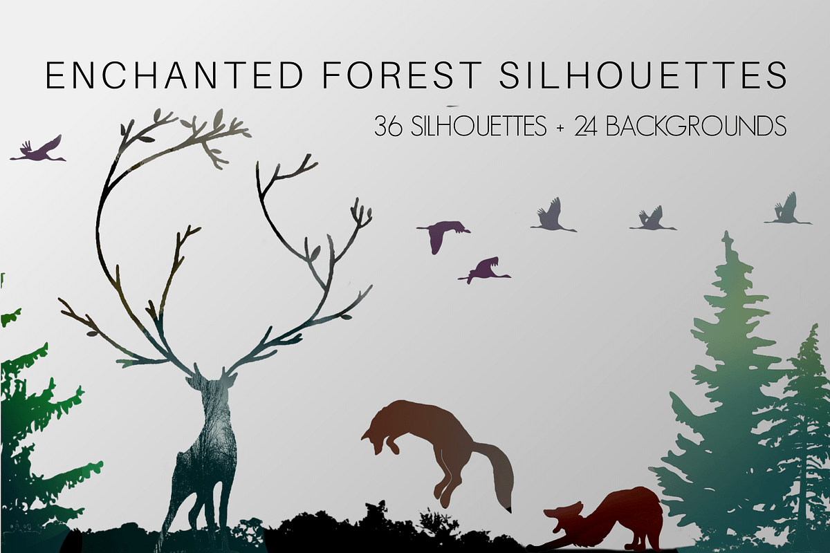 Enchanted Forest Silhouettes, an Animal Illustration by Storyteller Design (Photo 1 of 9)