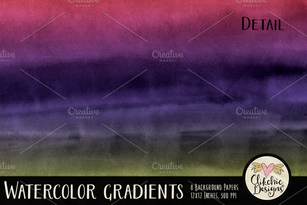 Watercolor Gradients Texture Pack preview 4