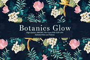 Botanic Glow Pattern & Motifs, a Pattern Graphic by GND ART STUDIO (Thumbnail 1 of 8)