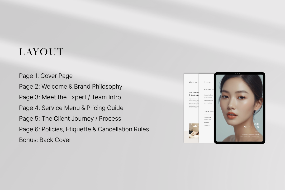 Premium Med Spa Pricing Guide, a Magazine Template by batang (Photo 4 of 5)