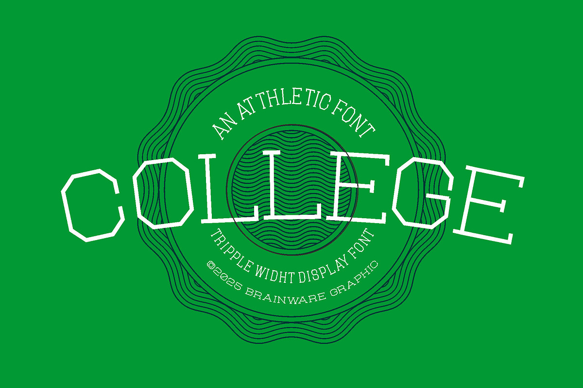 COLLEGE, a Serif Font by Brainware Graphic (Photo 1 of 5)