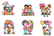 Whimsical Valentine Clipart, an Illustration by CreationArt (Thumbnail 3 of 7)