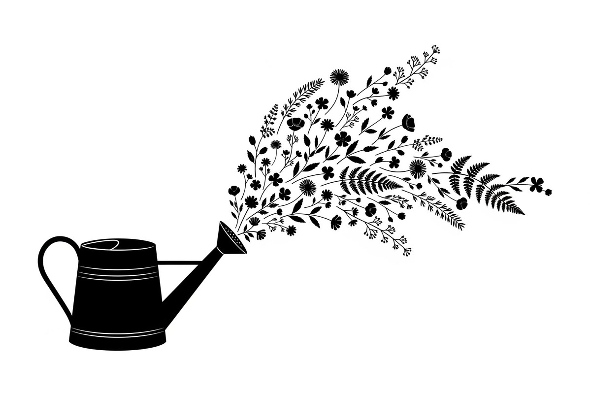 Floral Watering Can Design Bundle, an Illustration by Gaye Art (Photo 20 of 31)