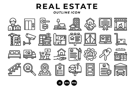 Real Estate Icon Set