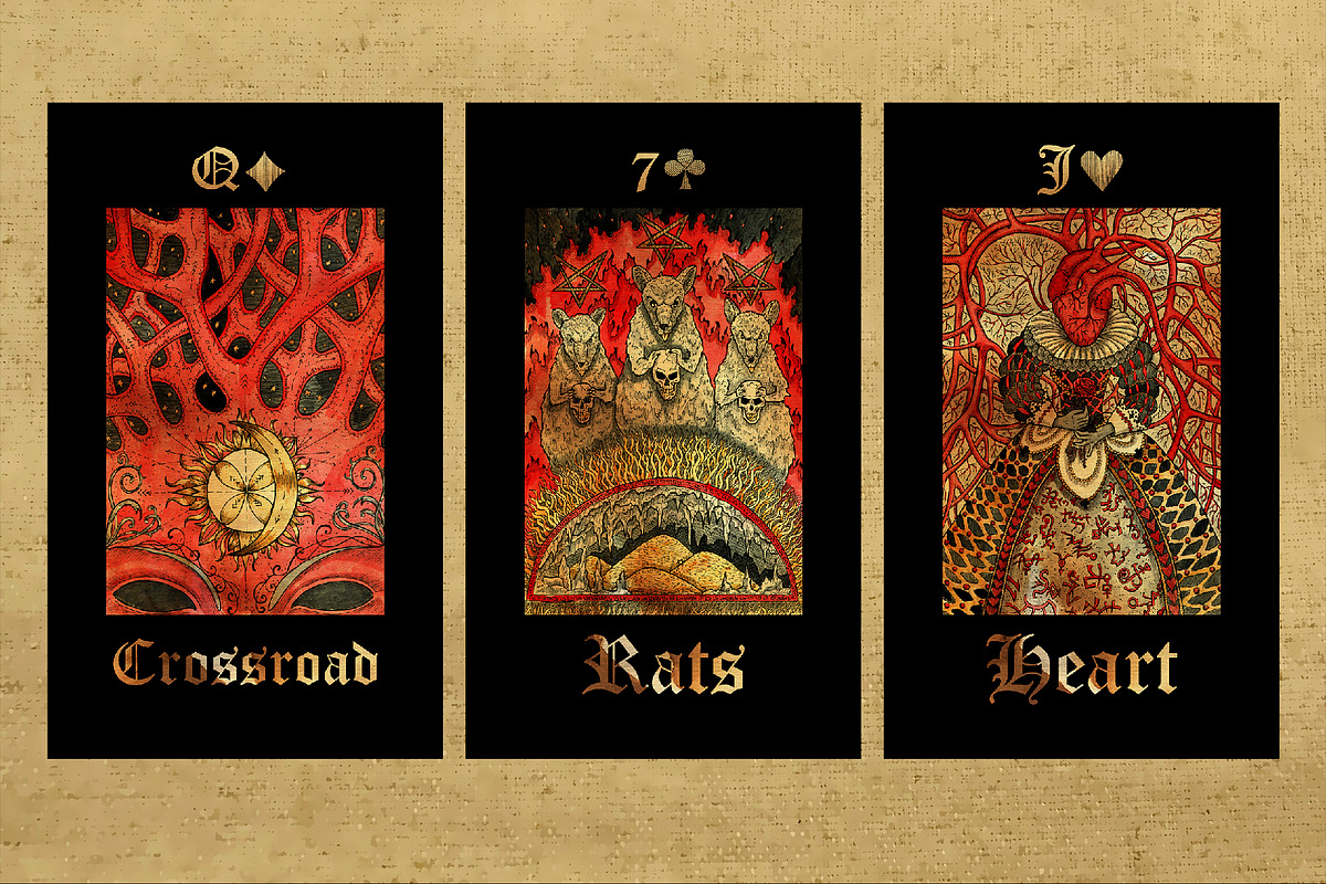 Gothic Mysteries Lenormand colorful, a Decorative Illustration by Samiramay (Photo 10 of 13)