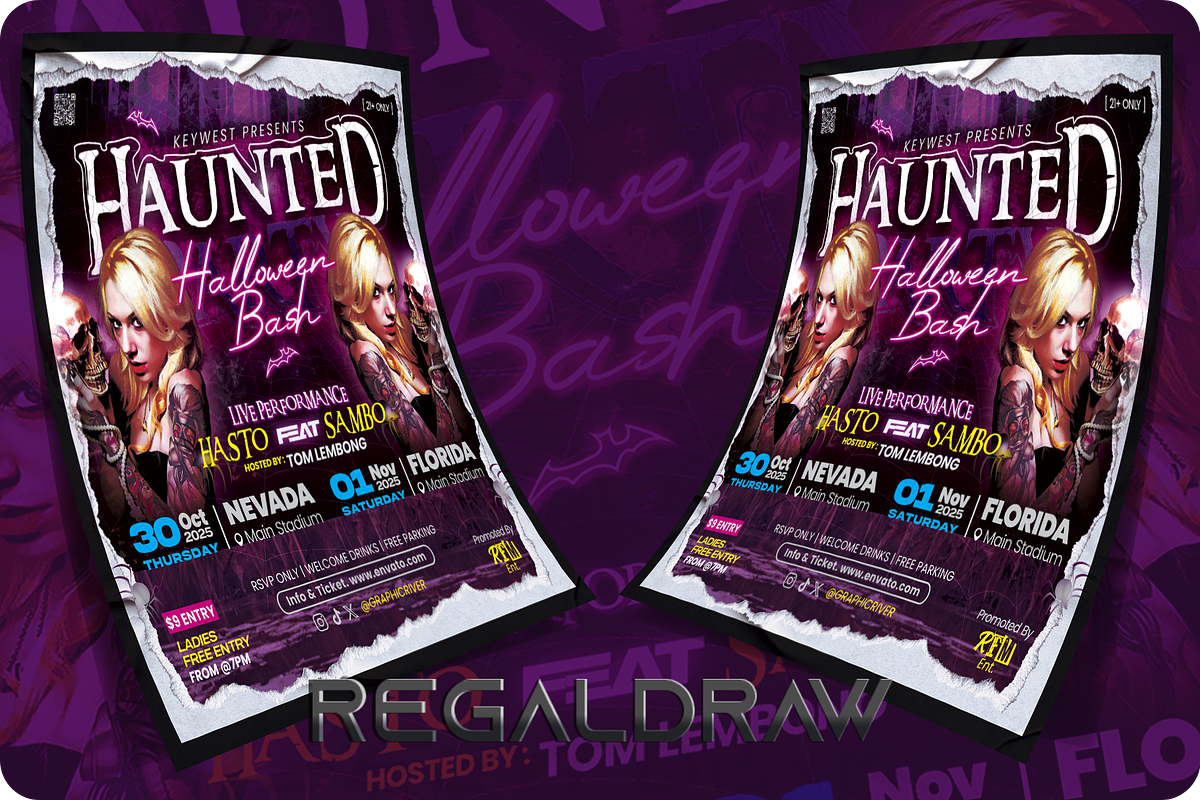 Halloween Flyer, a Flyer Template by regalDRAW (Photo 2 of 3)