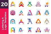 20 Logo Lettering A Template Bundle, a Branding & Logo Template by Acongraphic (Thumbnail 1 of 21)