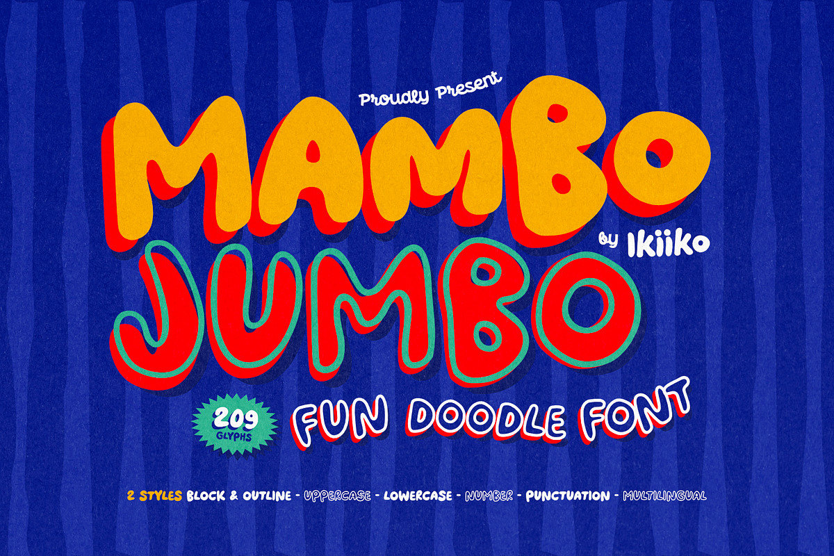 Mambo Jumbo - Fun Doodle Font, a Handwritten Font by ikiiko (Photo 1 of 7)
