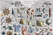 Nautical Cartoon Doodle Pack, a Decorative Illustration by BALABOLKA (Thumbnail 3 of 10)