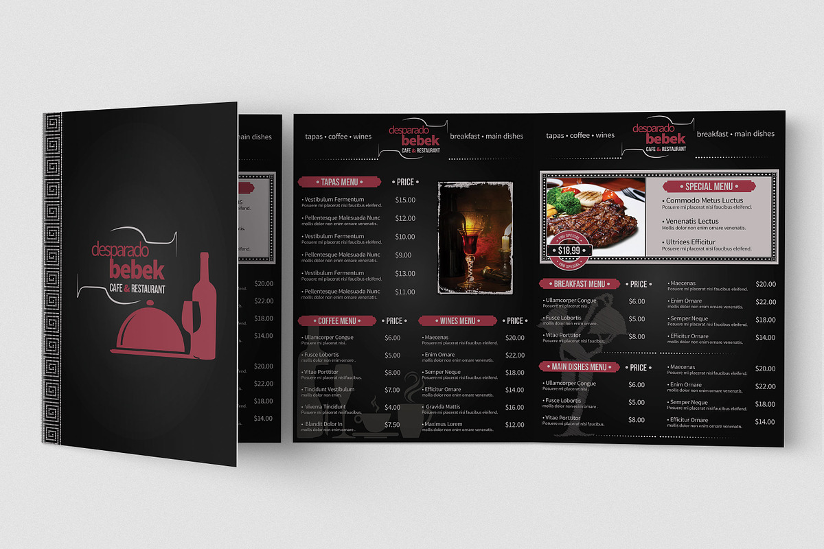 Desparado Bebek Cafe Menu, a Flyer Template by fatihakdemir (Photo 3 of 5)