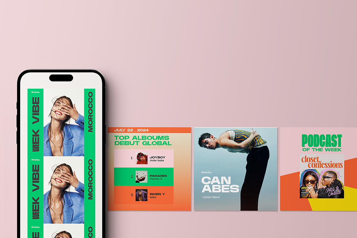 music vibe social media posts, a Templates & Theme by printo (Photo 2 of 6)