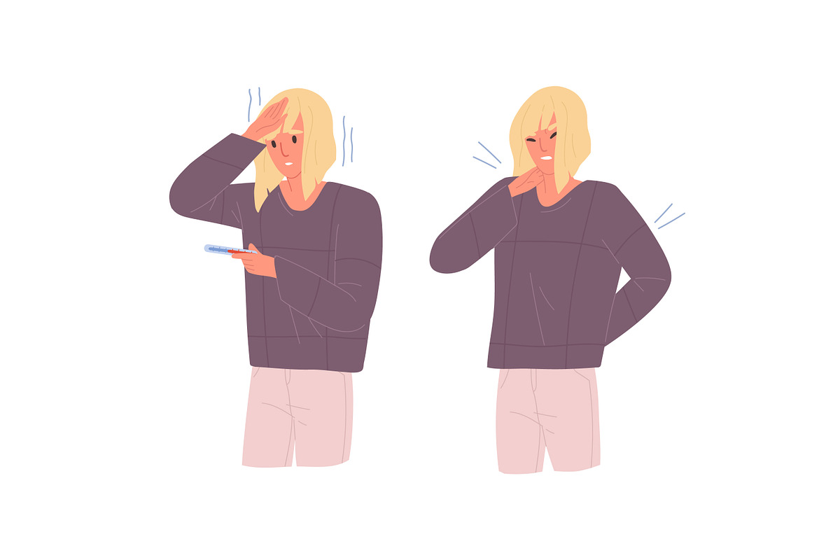 Woman with cold symptoms, a Healthcare Illustration by Good Studio (Photo 2 of 3)